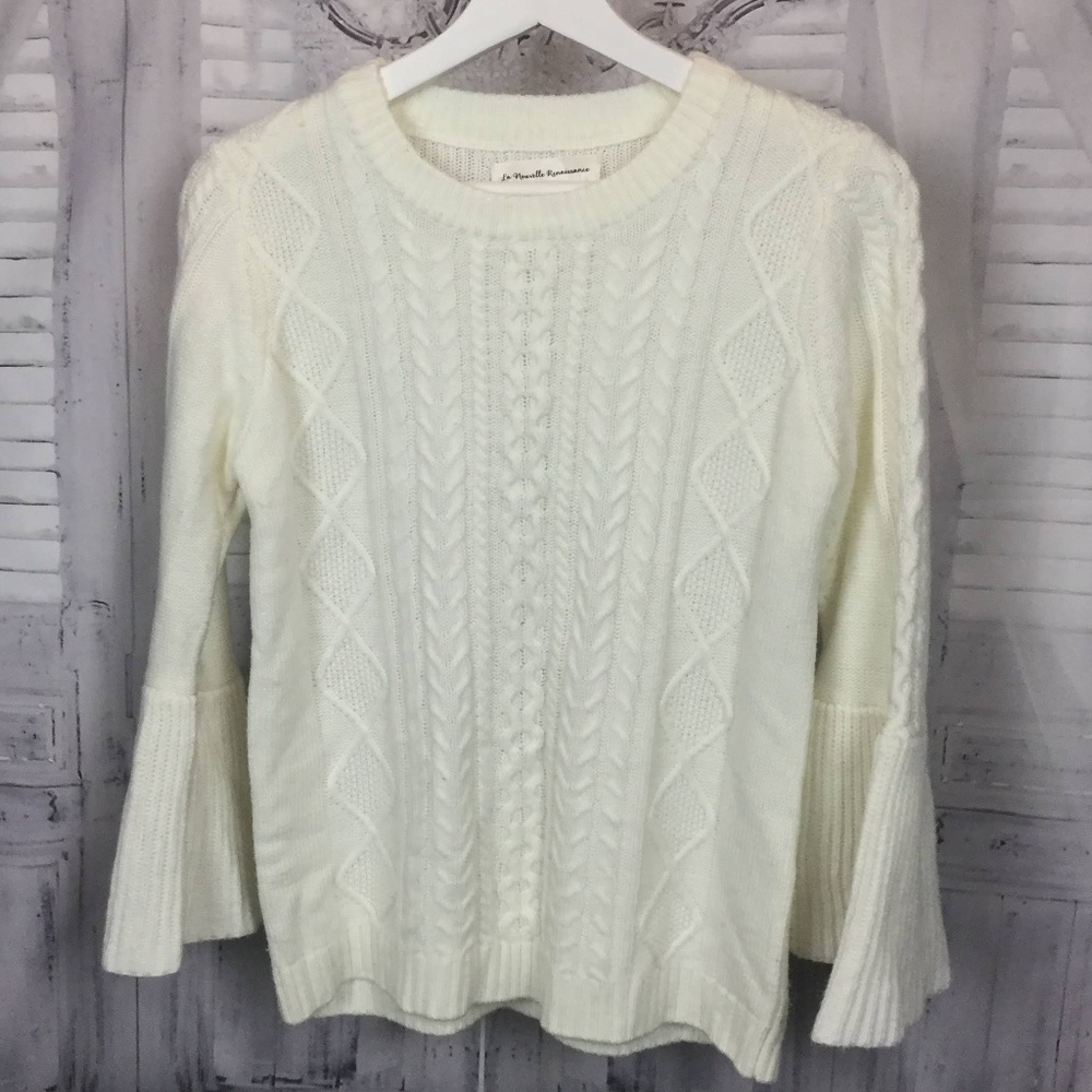 White Knit Sweater La Nouvelle Renaissance L